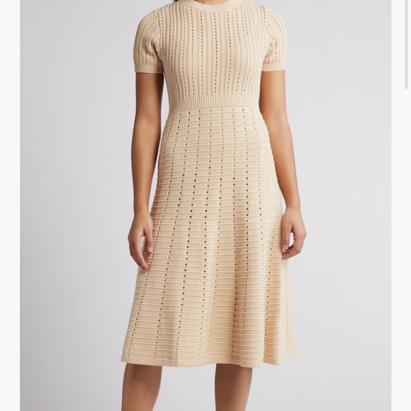 Cute Cream Sweater Dress - Picture 1 of 1